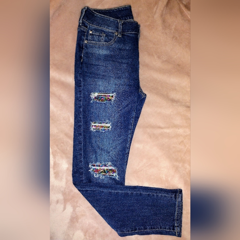 New York & Co. Soho High Waist Skinny Accent Jeans, Size 6